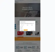 Kleine Seitenvorschau von primecard.de
