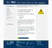 Kleine Seitenvorschau von serviceportal.ruhr-uni-bochum.de