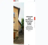 Kleine Seitenvorschau von veranstaltungen.heimatschutz.ch