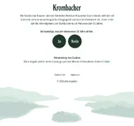 Kleine Seitenvorschau von nachhaltigkeit.krombacher.de