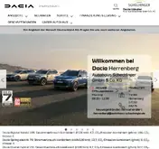 Kleine Seitenvorschau von dacia-schechinger-herrenberg.de