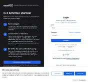 Kleine Seitenvorschau von dashboard.nextoz.de