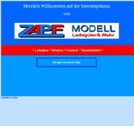 Kleine Seitenvorschau von zapf-modell.de