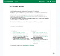 Kleine Seitenvorschau von moodle.tu-clausthal.de