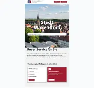 Kleine Seitenvorschau von serviceportal.warendorf.de