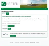 Kleine Seitenvorschau von serviceportal.herten.de