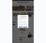 Kleine Seitenvorschau von evasbackparty.de