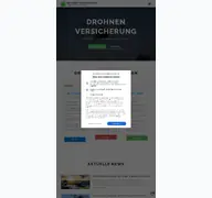 Kleine Seitenvorschau von drohnen-versichern.de