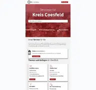 Kleine Seitenvorschau von serviceportal.kreis-coesfeld.de