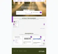 Kleine Seitenvorschau von gedenkzeit.ch