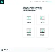 Kleine Seitenvorschau von app.taxando.de