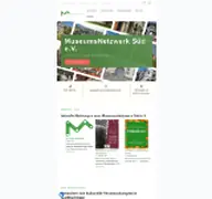 Kleine Seitenvorschau von museumsnetzwerksued.de