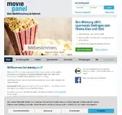 Kleine Seitenvorschau von moviepanel.de