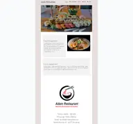 Kleine Seitenvorschau von adamrestaurant.de