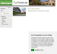 Kleine Seitenvorschau von tueticket.de