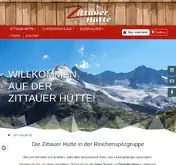 Kleine Seitenvorschau von zittauerhuette.at
