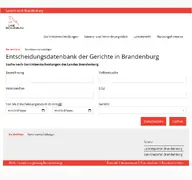 Kleine Seitenvorschau von gerichtsentscheidungen.brandenburg.de