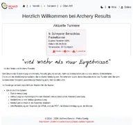 Kleine Seitenvorschau von archery-results.de