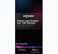 Kleine Seitenvorschau von movement-events.de