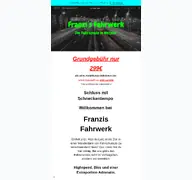 Kleine Seitenvorschau von franzisfahrwerk.de