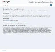 Kleine Seitenvorschau von digitales-archiv.erzbistum-koeln.de