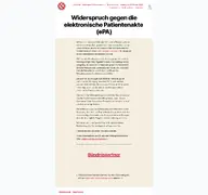 Kleine Seitenvorschau von widerspruch-epa.de