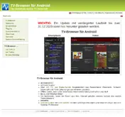 Kleine Seitenvorschau von tvbrowser-app.de