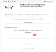 Kleine Seitenvorschau von fussbodenheizung-konfigurator.selfio.de