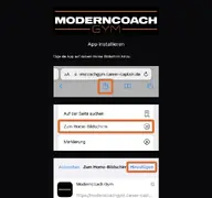 Kleine Seitenvorschau von app.moderncoachgym.de