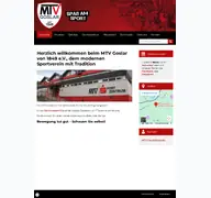 Kleine Seitenvorschau von mtv-goslar.de