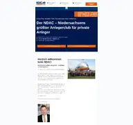Kleine Seitenvorschau von ndac.de