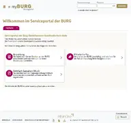 Kleine Seitenvorschau von my.burg-halle.de