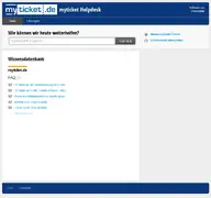 Kleine Seitenvorschau von help.myticket.de