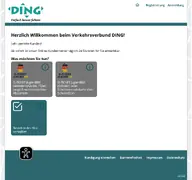Kleine Seitenvorschau von ding-ticket.de