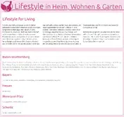 Kleine Seitenvorschau von lifestyle-heim-wohnen-garten.de
