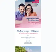 Kleine Seitenvorschau von neukunden.continentale-bkk.de