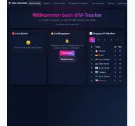 Kleine Seitenvorschau von wm-tracker.de