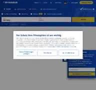 Kleine Seitenvorschau von ryanair.com