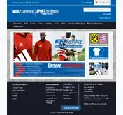Kleine Seitenvorschau von wosz-fan-shop.de