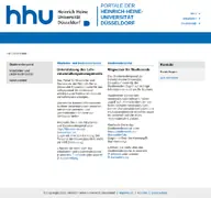 Kleine Seitenvorschau von portale.hhu.de