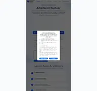 Kleine Seitenvorschau von arbeitszeitsrechner.de
