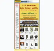 Kleine Seitenvorschau von armee-waren.de