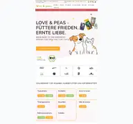 Kleine Seitenvorschau von loveandpeas.de
