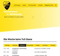 Kleine Seitenvorschau von tus-glane.de