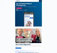 Kleine Seitenvorschau von migrando.de