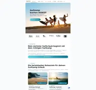 Kleine Seitenvorschau von surfcamps.de