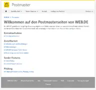 Kleine Seitenvorschau von postmaster.web.de