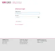 Kleine Seitenvorschau von ecampus.unikims.de