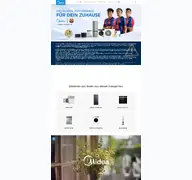 Kleine Seitenvorschau von midea.com