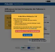Kleine Seitenvorschau von onlinewache.polizei.niedersachsen.de